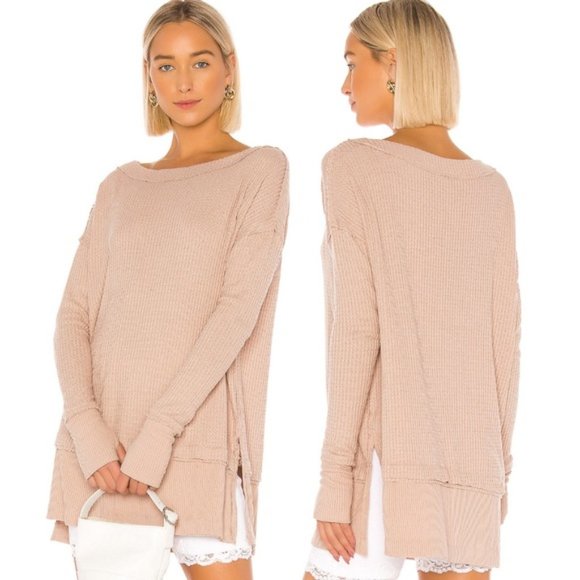 Free People North Shore Thermal Knit Tunic Top $68 - Picture 7 of 8